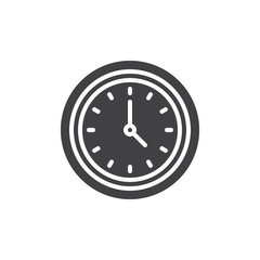 Wall clock vector icon. filled flat sign for mobile concept and web design. Circle Watch simple solid icon. Time Symbol, logo illustration. Pixel perfect vector graphics