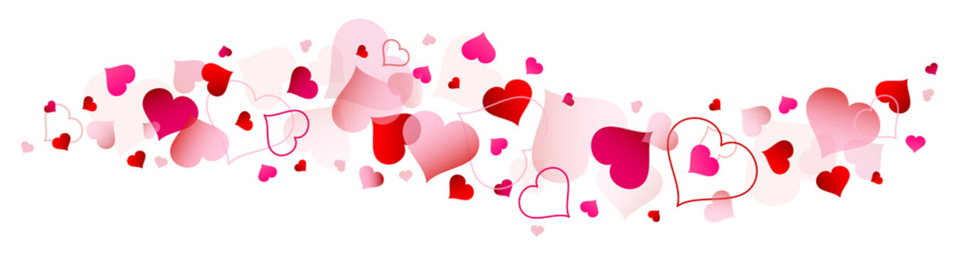 Red & Pink Hearts Banner