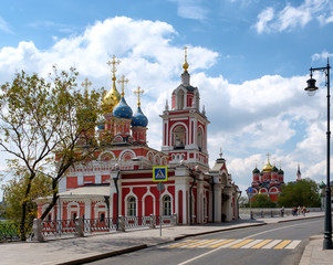 Fototapeta na wymiar St. George Church in the park Zariadye. Moscow, Russia