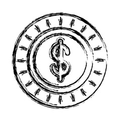 coin money isolated icon vector illustration design