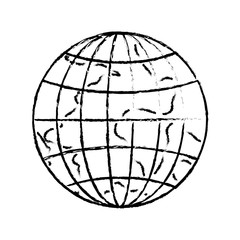 world planet lines icon vector illustration design