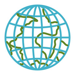 world planet lines icon vector illustration design