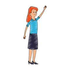Executive business woman cartoon vector illustration graphic design