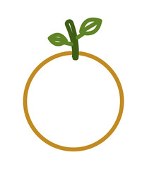 orange citrus and fresh fruit icon vector illustration design
