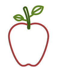 apple fresh fruit icon vector illustration design