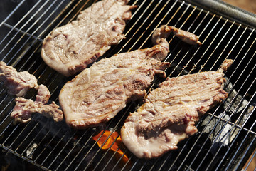 meat on grill