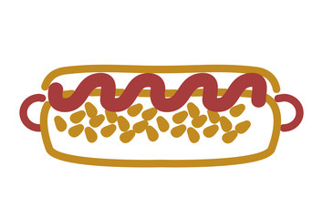 hot dog fast food icon vector illustration design