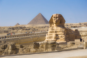 The Great Pyramid and Sphinx