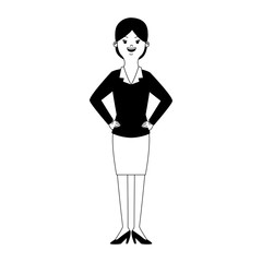 Executive business woman cartoon vector illustration graphic design