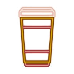 delicious coffee drink in plastic container vector illustration design