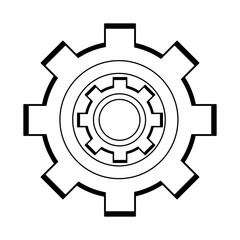 Gear machinery piece vector illustration graphic design