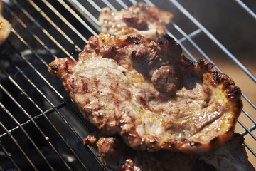 meat on grill