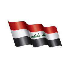 Iraqi flag, vector illustration on a white background