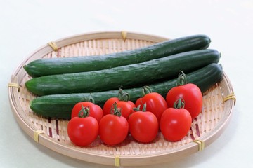 夏野菜（きゅうり, とまと）