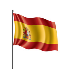spain flag, vector illustration on a white background