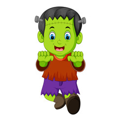 Cartoon Frankenstein kid