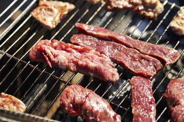 meat on grill