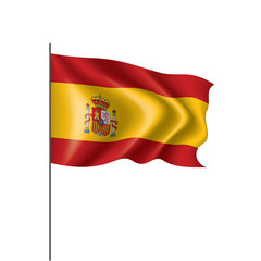 spain flag, vector illustration on a white background