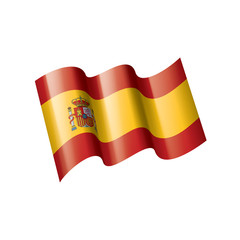 Obraz premium spain flag, vector illustration on a white background