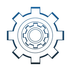 Gear machinery piece vector illustration graphic design