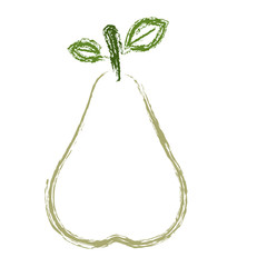 pear fresh fruit icon vector illustration design