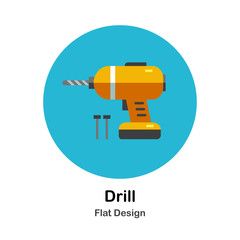 Drill Flat Icon