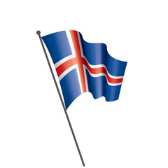 Iceland flag, vector illustration on a white background