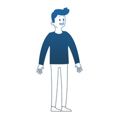 Young man cartoon vector illustration graphic design