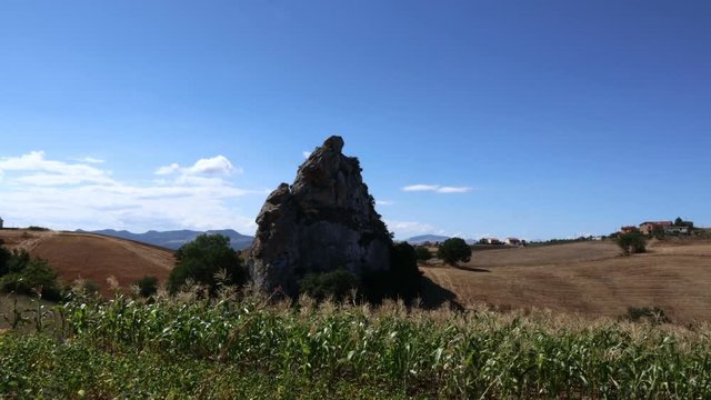 Morgia of Pietravalle in Molise cenozoic Morge park