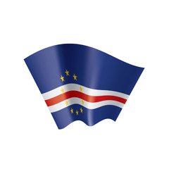 Cape Verde flag, vector illustration on a white background