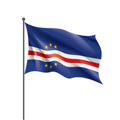 Cape Verde flag, vector illustration on a white background