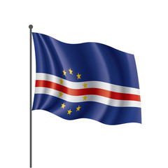 Cape Verde flag, vector illustration on a white background