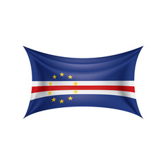 Obraz premium Cape Verde flag, vector illustration on a white background