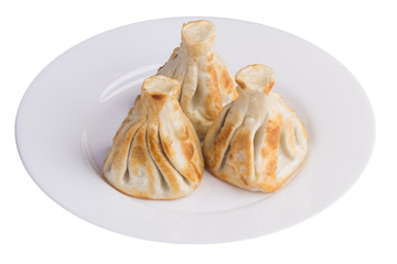 On a plate of khinkali