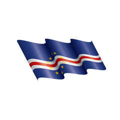 Cape Verde flag, vector illustration on a white background