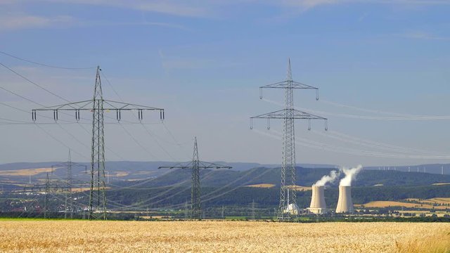 Atomkraftwerk Grohnde im Weserbergland Niedersachsen Deutschland