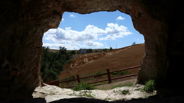 Morgia of Pietravalle in Molise cenozoic Morge park