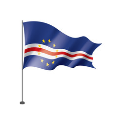 Cape Verde flag, vector illustration on a white background