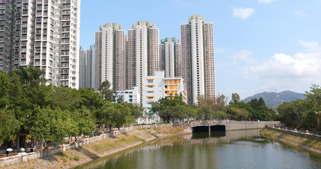 Fototapeta premium Hong Kong residential building at outdoor
