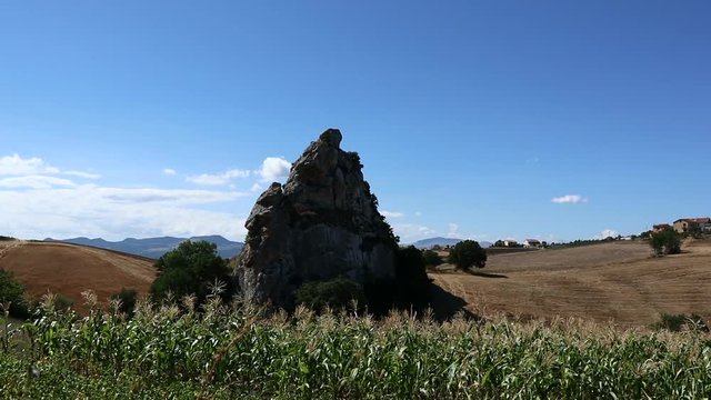 Morgia of Pietravalle in Molise cenozoic Morge park