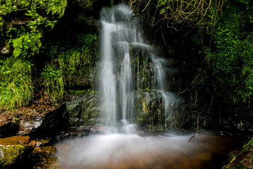 Waterfall in Brecon Beacons, Wales, UK