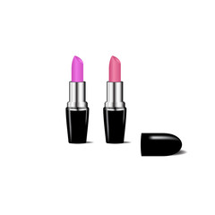 Vector illustration of lipstick on white