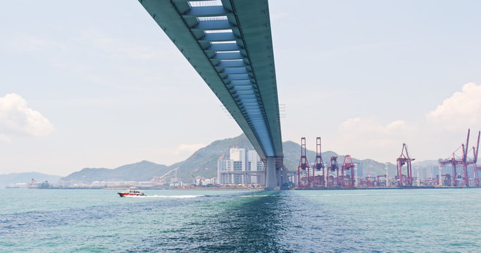 Hong Kong Kwai Tsing Container Terminals and stonecutter bridge