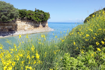 rock formation Canal damour at Sidari on Corfu Island (Greece)