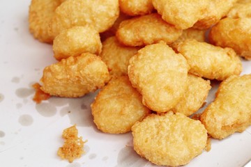 fried nuggets at street food