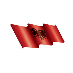 Albania flag, vector illustration on a white background