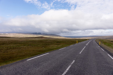 Long highway number 1 on the island of Iceland
