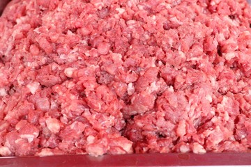 fresh pork meat in market