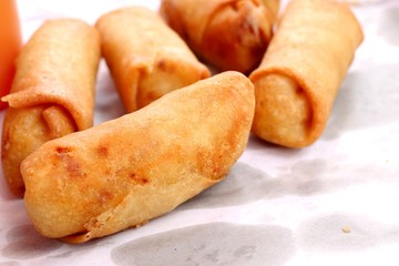 spring rolls at street food