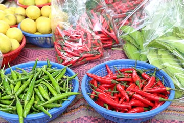 Fresh chilli at market